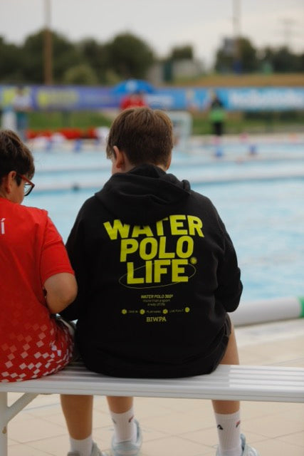WATER POLO LIFE HOODIE "BLACK-NEON"