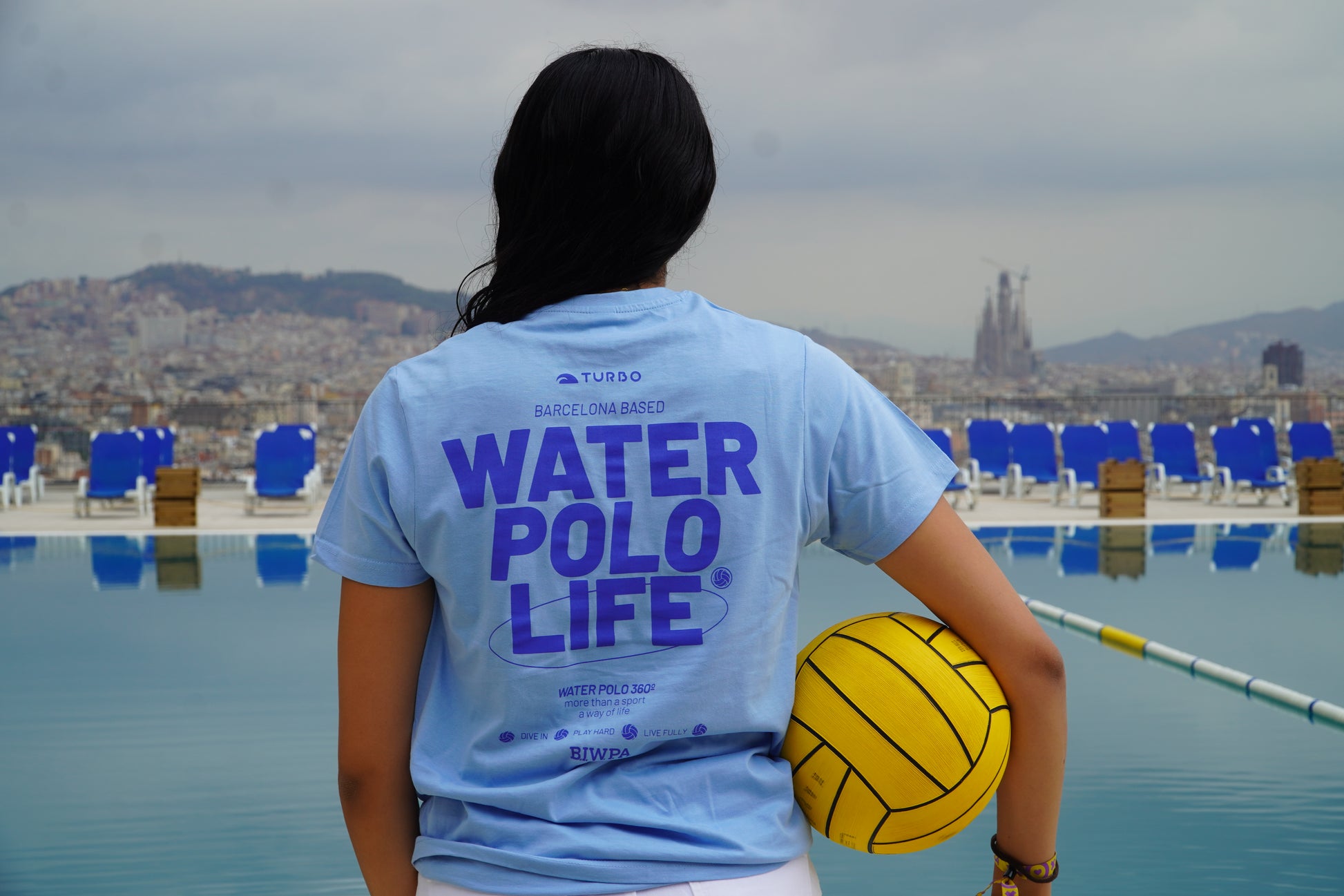 WATERPOLO LIFE T SHIRT "WAVES" LIGHT BLUE