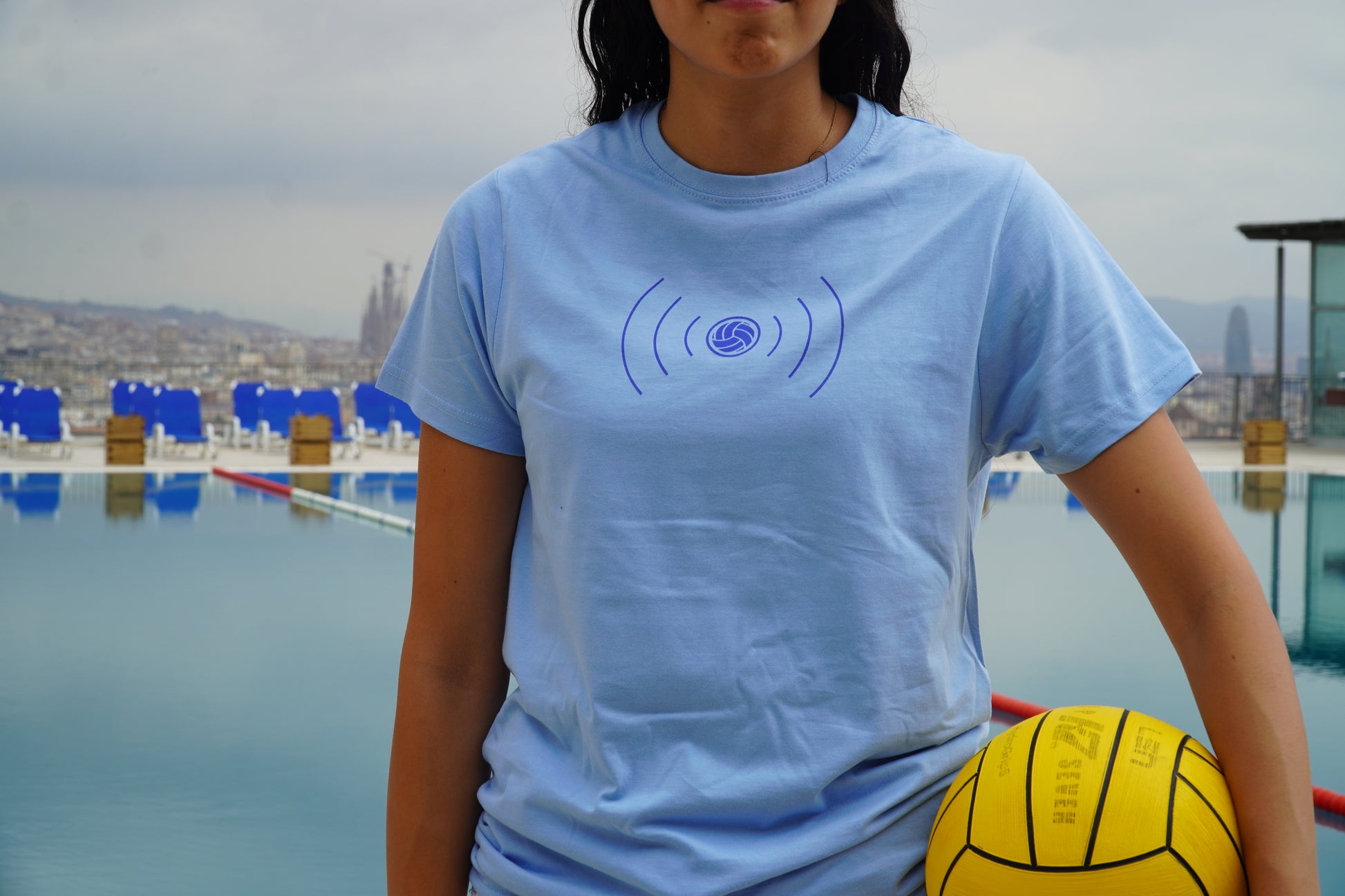 WATERPOLO LIFE T SHIRT "WAVES" LIGHT BLUE